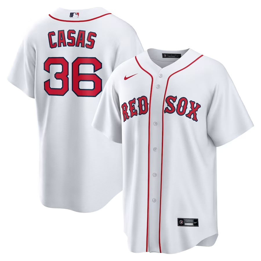 Men's Boston Red Sox Triston Casas #36 White Home Jersey